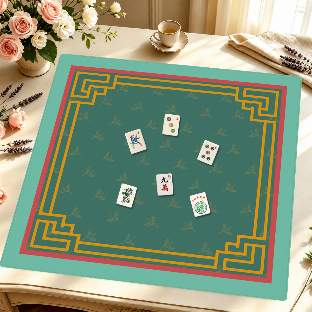 Flight of Fortune mahjong mat — Styled Tile Table