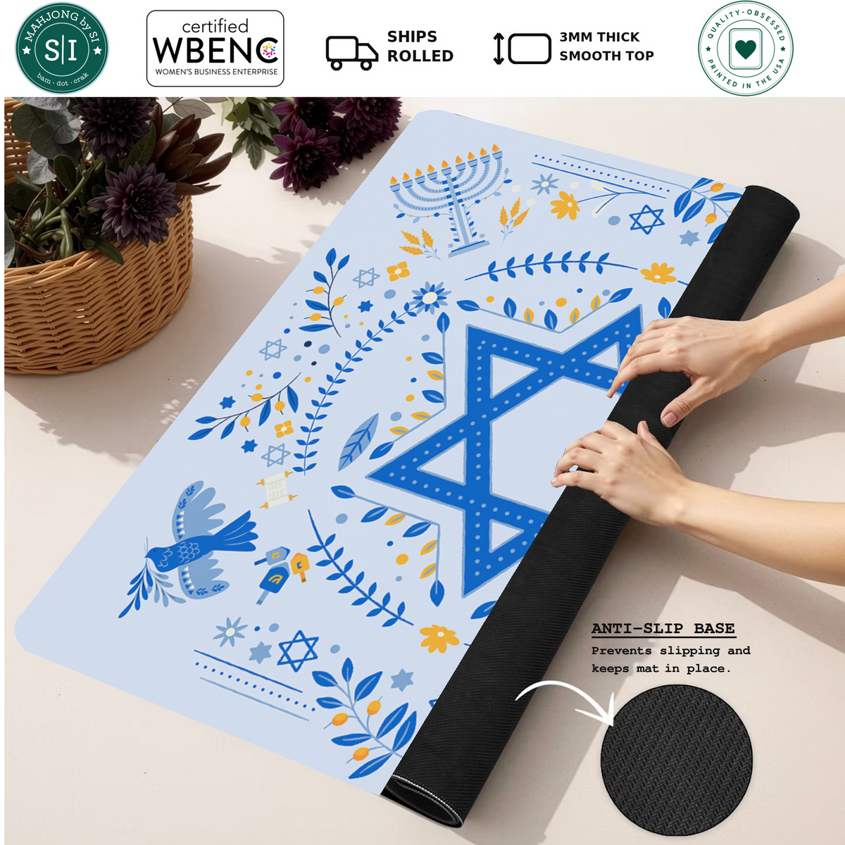 Gathered in Light mahjong mat — Rolled Mat Feature Image