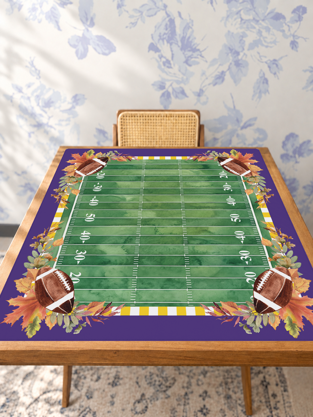 Geaux Wild mahjong mat — Studio Table Angle