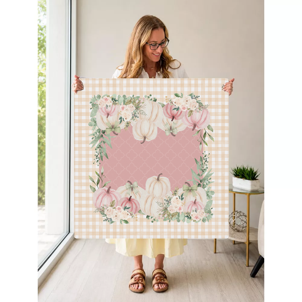Gourdgeous in Pink mahjong mat — Held Mat Portrait