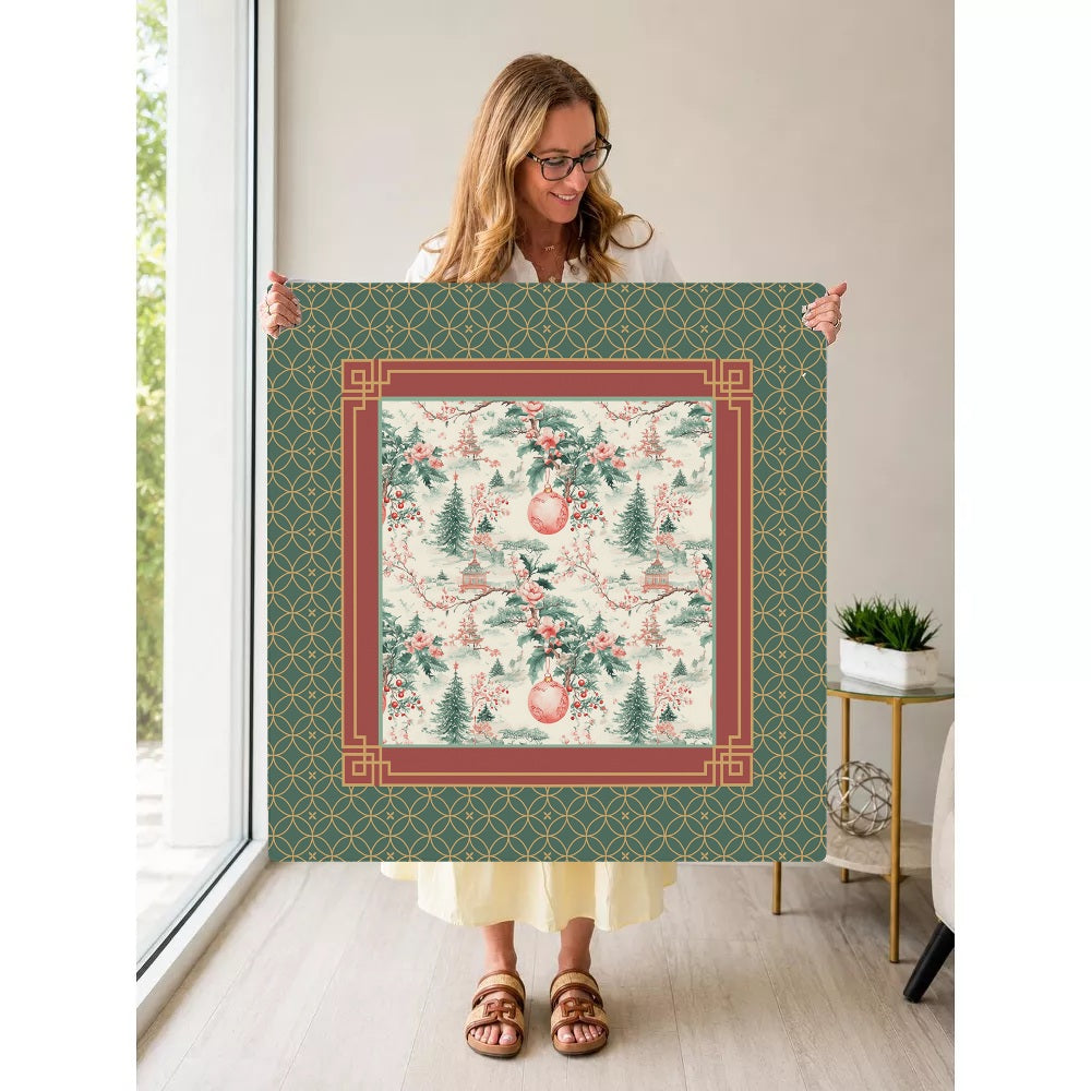 Mahjong by SI™ Jolly Pagoda Mahjong Mat — Held Mat Portrait [held-mat-portrait-square]