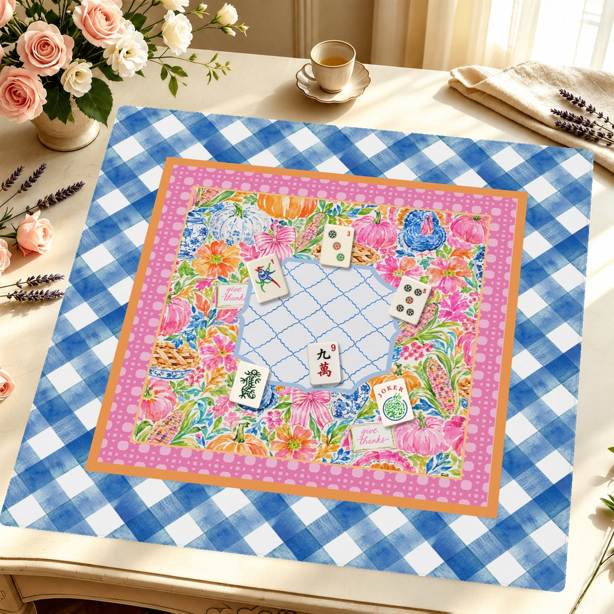 Mahjong by SI™ Main Character Mahjong Mat — Styled Tile Table [styled-tile-table-square]
