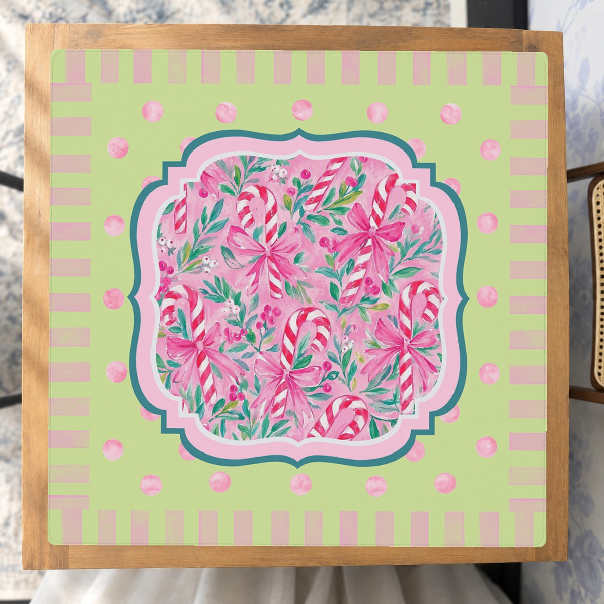 Mahjong by SI™ Peppermint Pretty Mahjong Mat — Studio Overhead [studio-overhead-square]