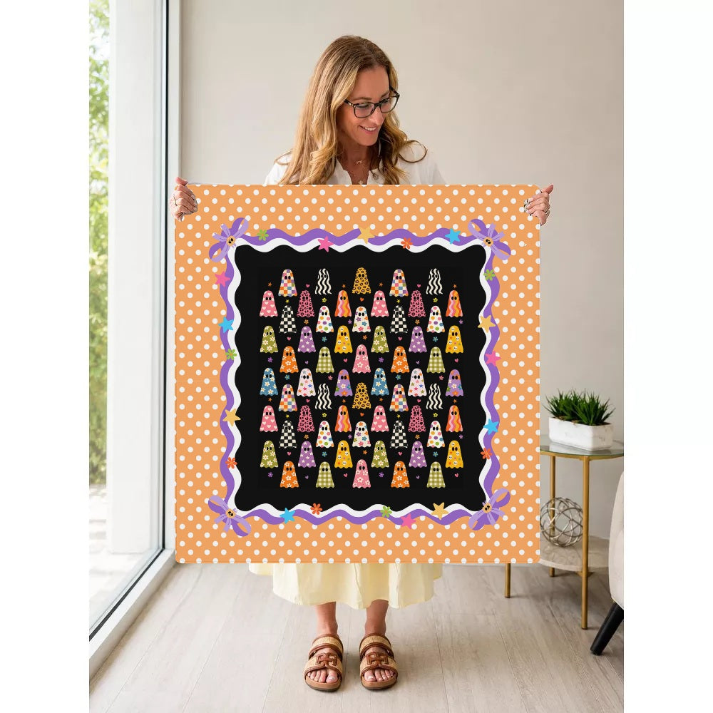 Mahjong by SI™ Preppy Ghosts Mahjong Mat — Held Mat Portrait [held-mat-portrait-square]