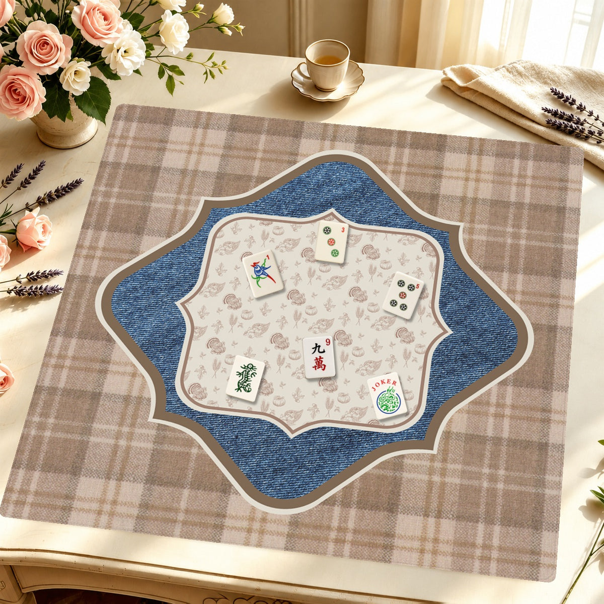 Mahjong by SI™ The Tailgate Mahjong Mat — Styled Tile Table [styled-tile-table-square]