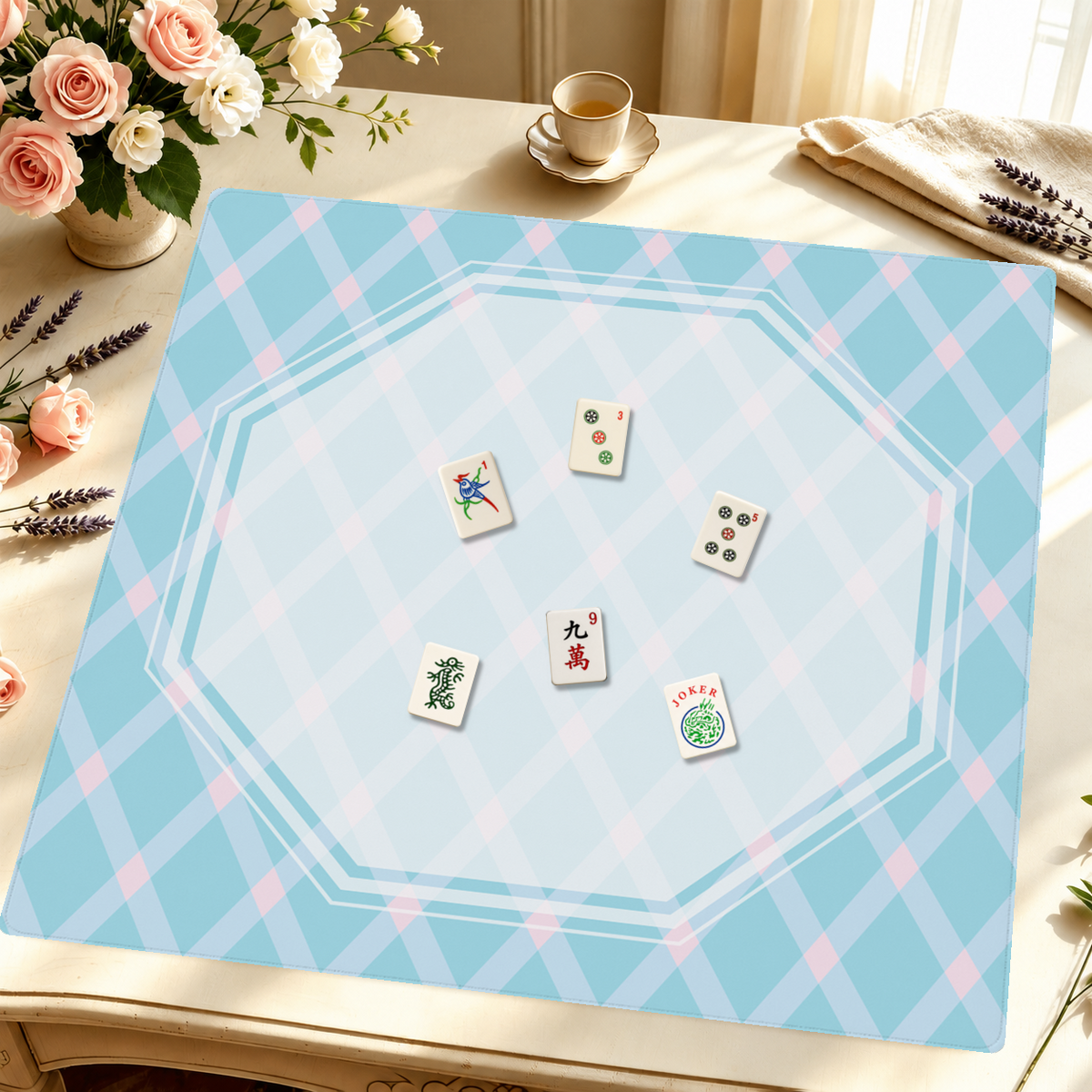 Mahjong by SI™ Argyle Attitude Mahjong Mat