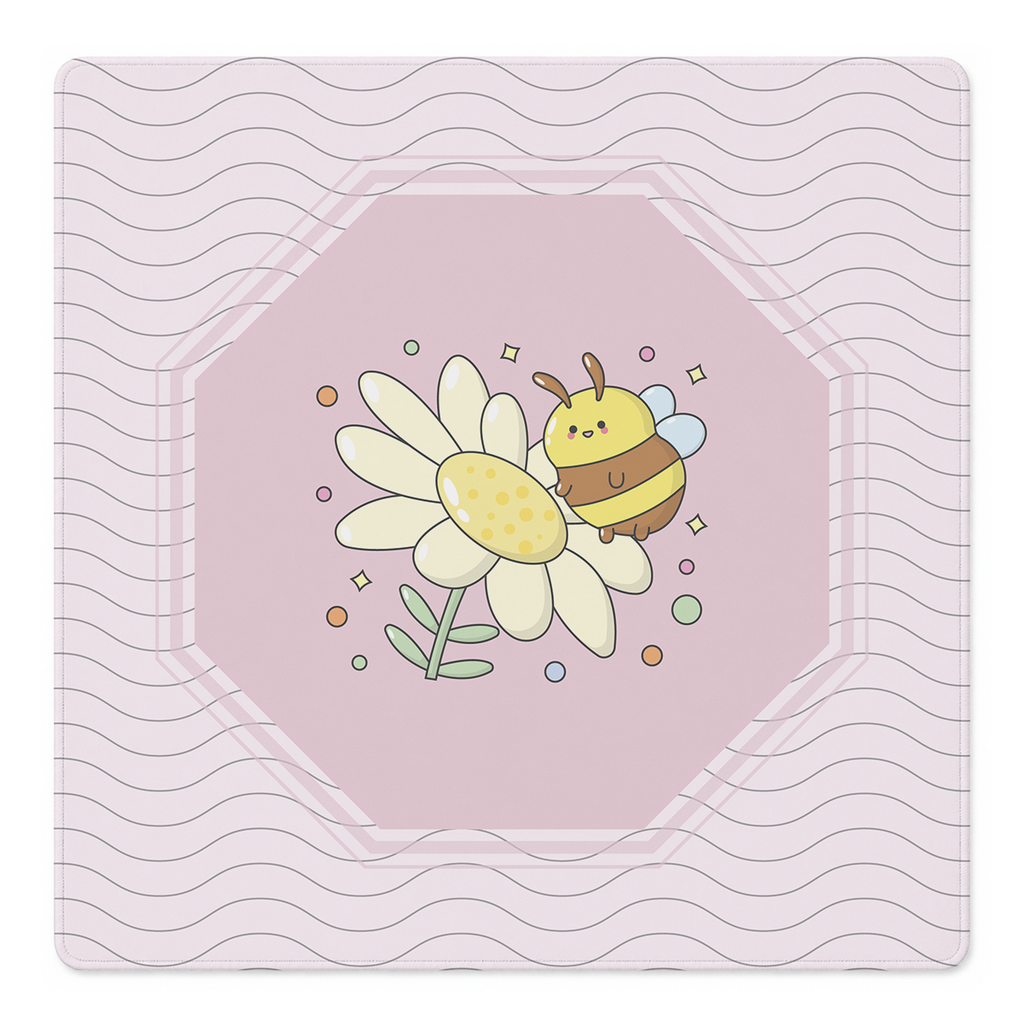 Mahjong by SI™ Bee Sweet | Pink Mahjong Mat