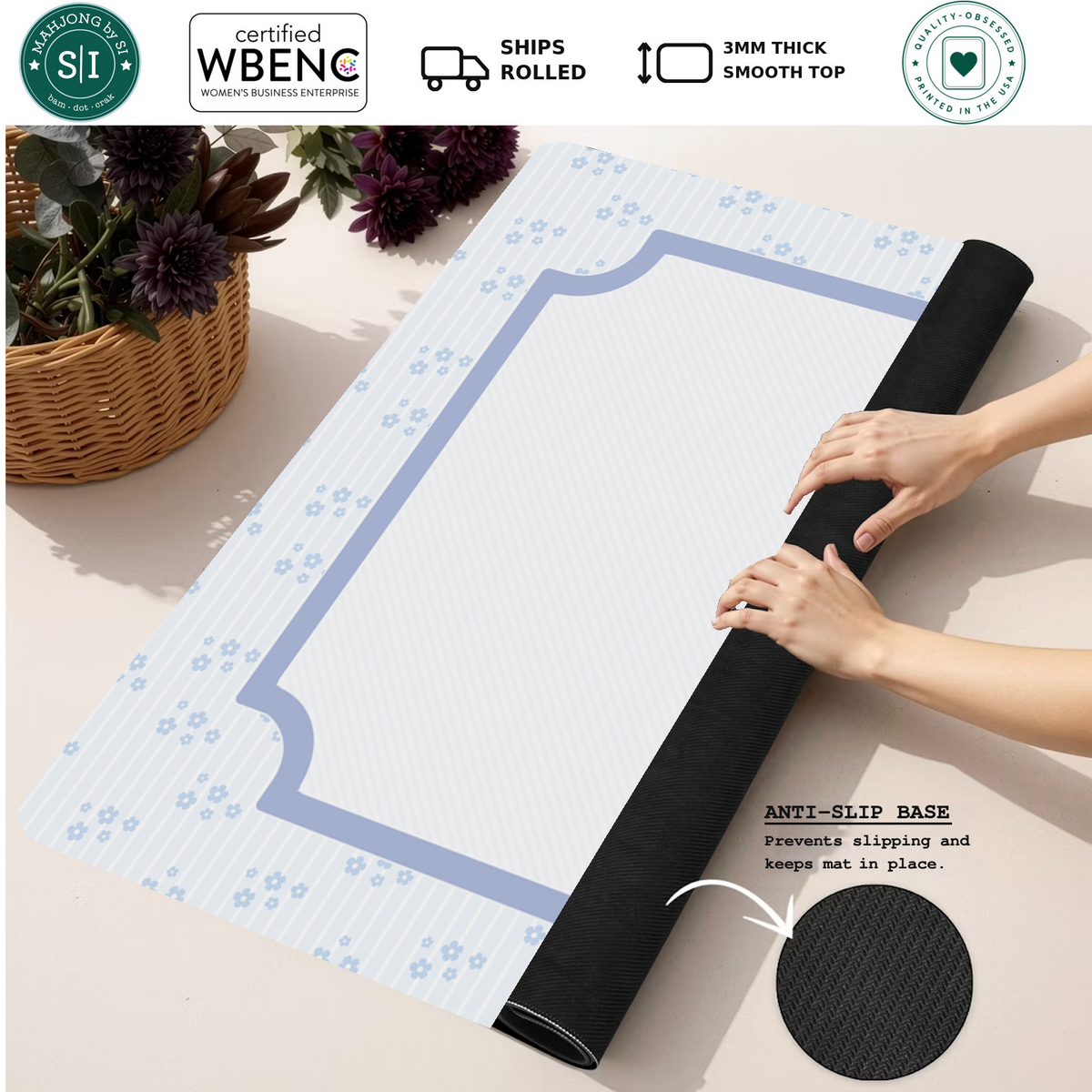 Mahjong by SI™ Bluebell Interlude Mahjong Mat