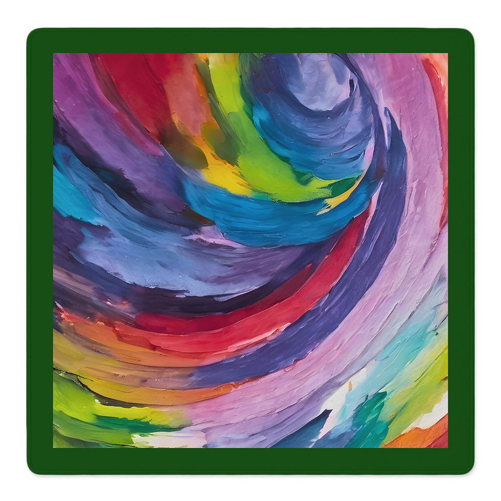 Brush Hour Green Border mahjong mat by Mahjong by SI