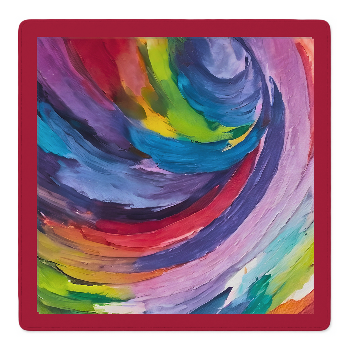 Brush Hour Red Border mahjong mat by Mahjong by SI