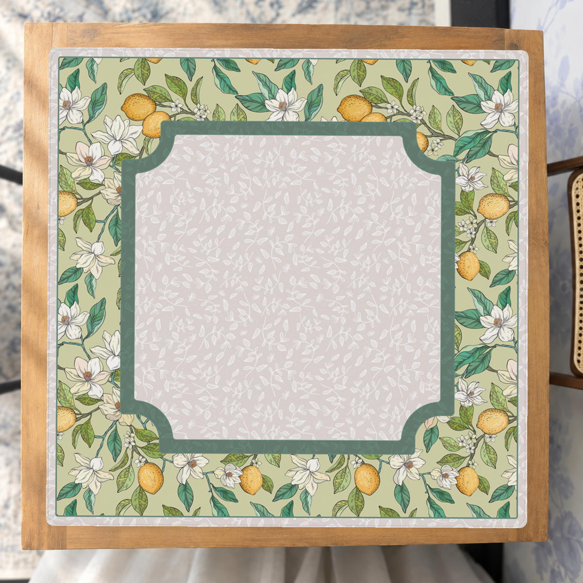 Mahjong by SI™ Chantilly Lemon Mahjong Mat