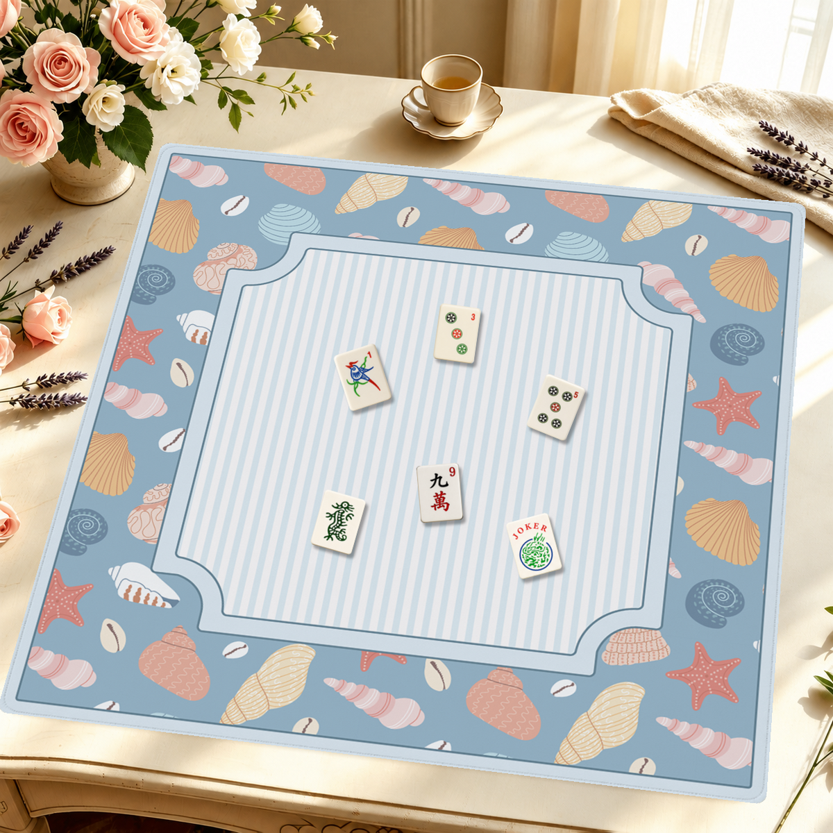 Mahjong by SI™ Coastal Stripe Mahjong Mat