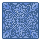 Corner Crush Blue mahjong mat by Mahjong by SI