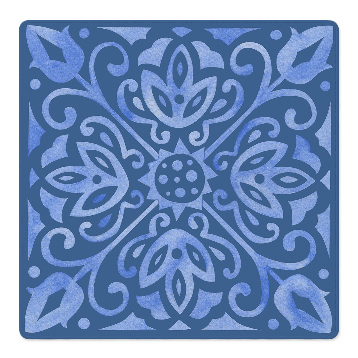 Corner Crush Blue mahjong mat by Mahjong by SI