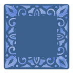 Corner Crush Blue Square mahjong mat by Mahjong by SI