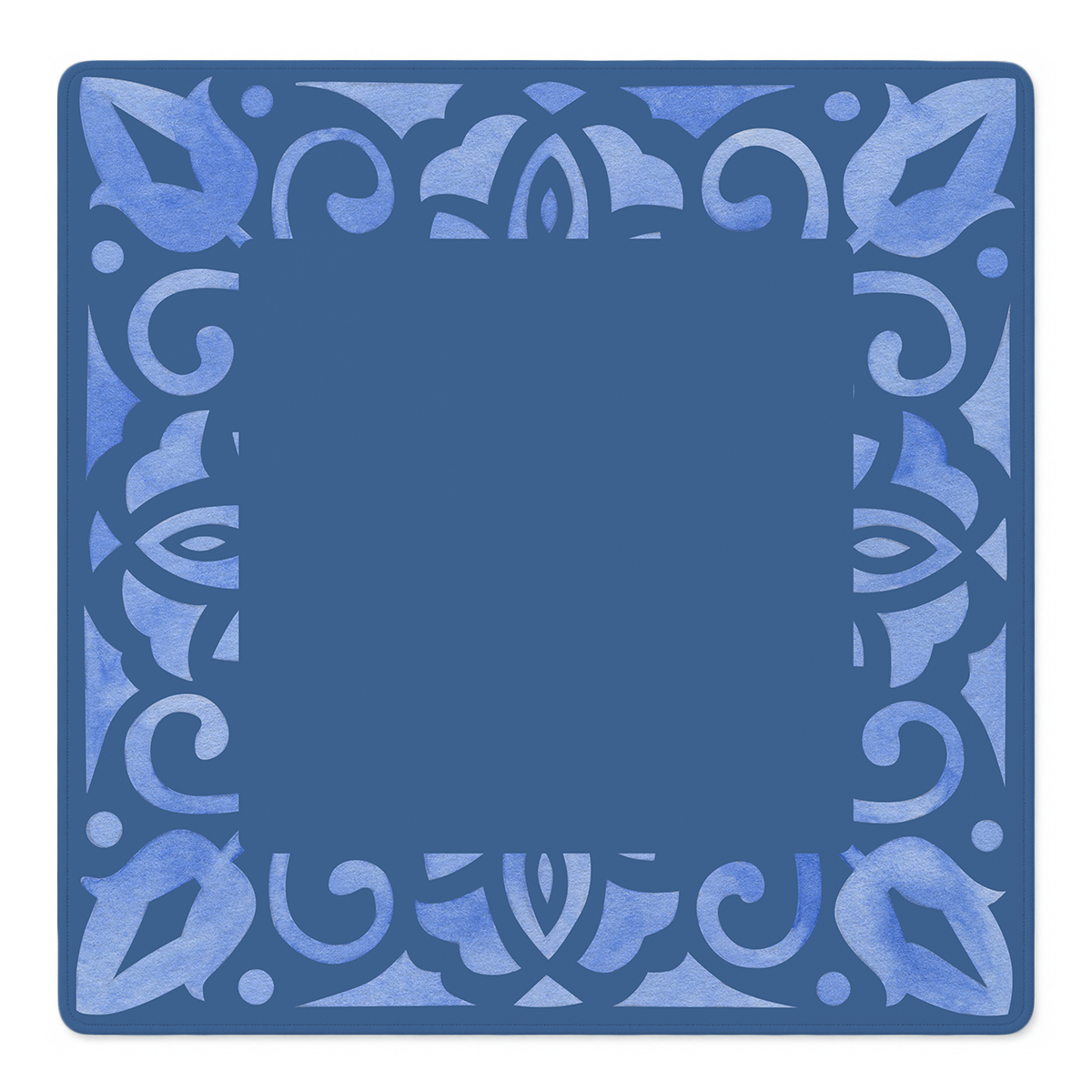 Corner Crush Blue Square mahjong mat by Mahjong by SI