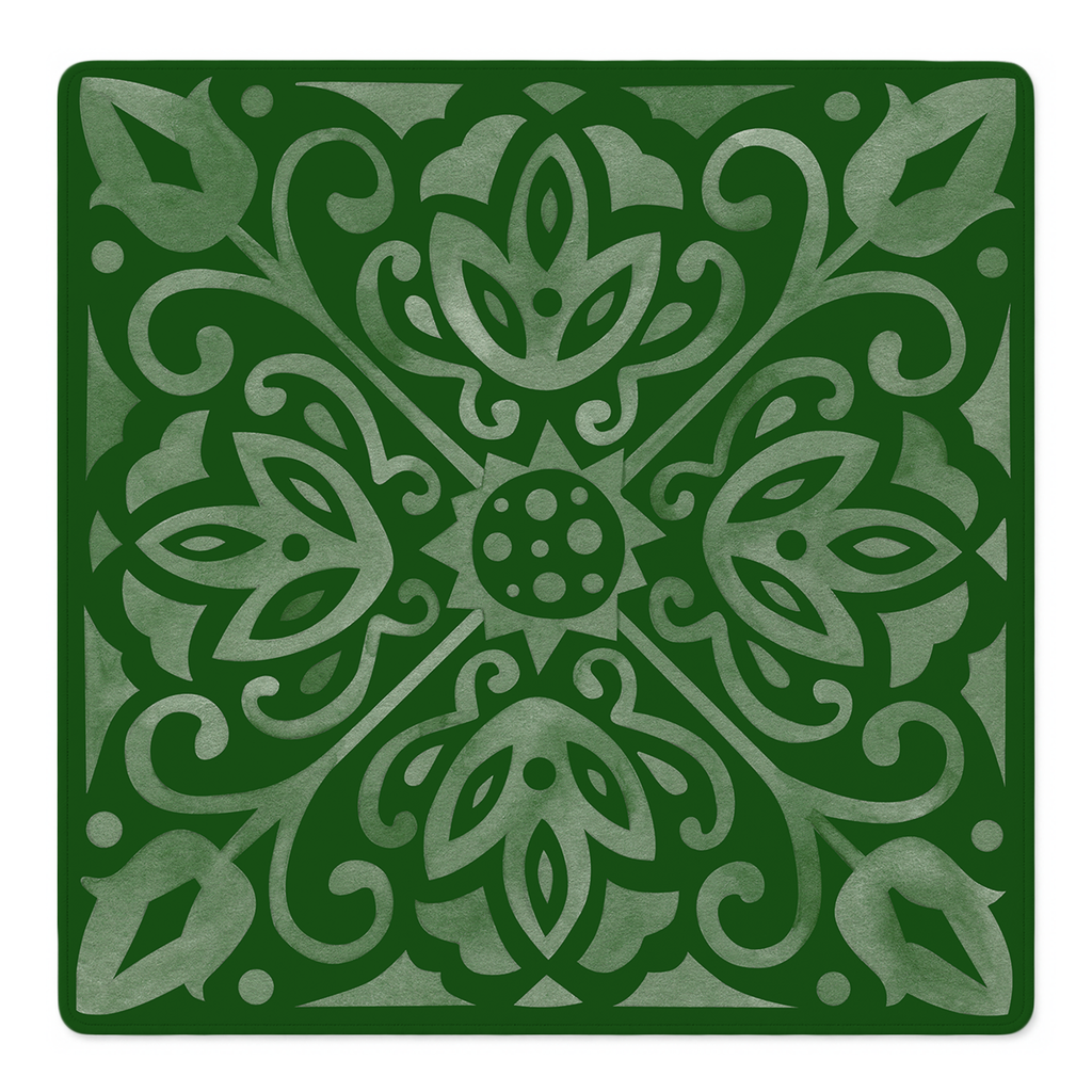 Corner Crush Green mahjong mat by Mahjong by SI