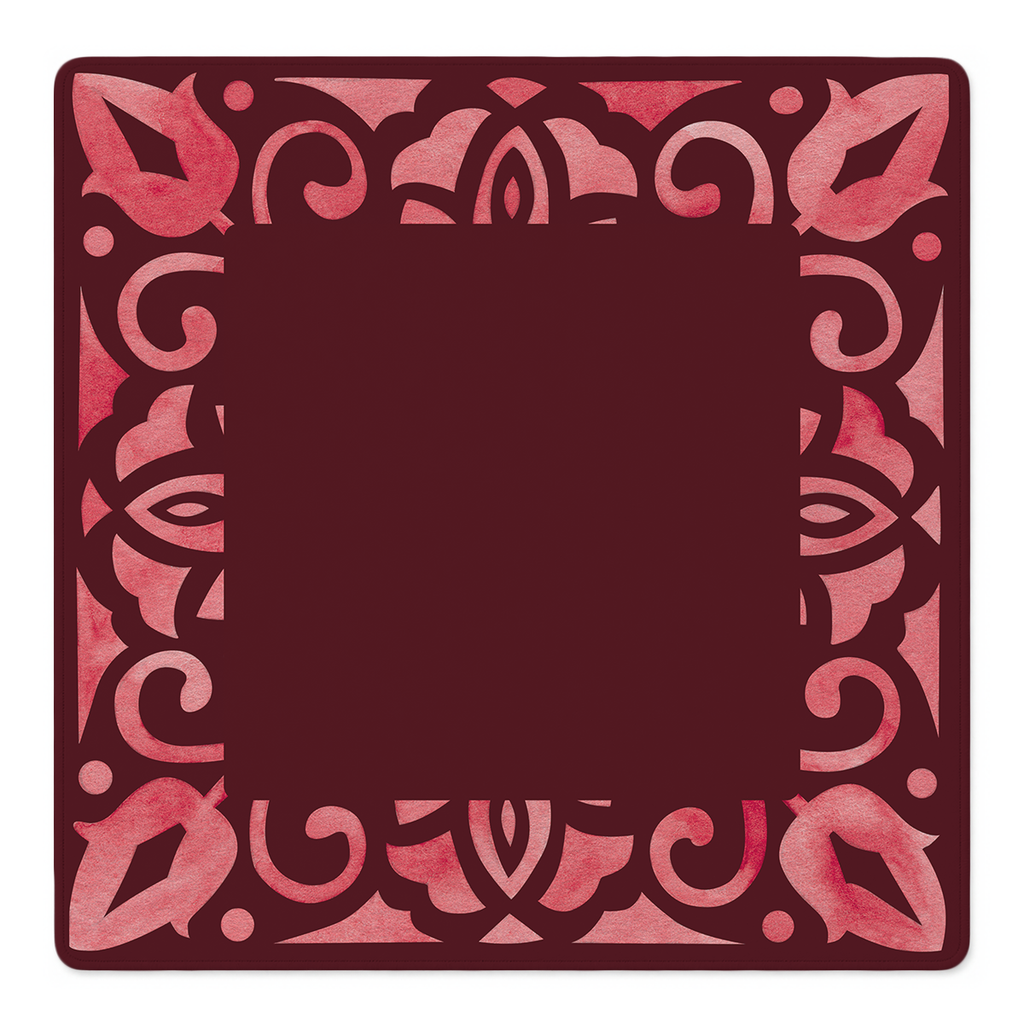 Corner Crush Red Square mahjong mat by Mahjong by SI