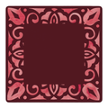 Corner Crush Red Square mahjong mat by Mahjong by SI