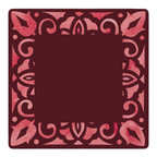 Corner Crush Red Square mahjong mat by Mahjong by SI
