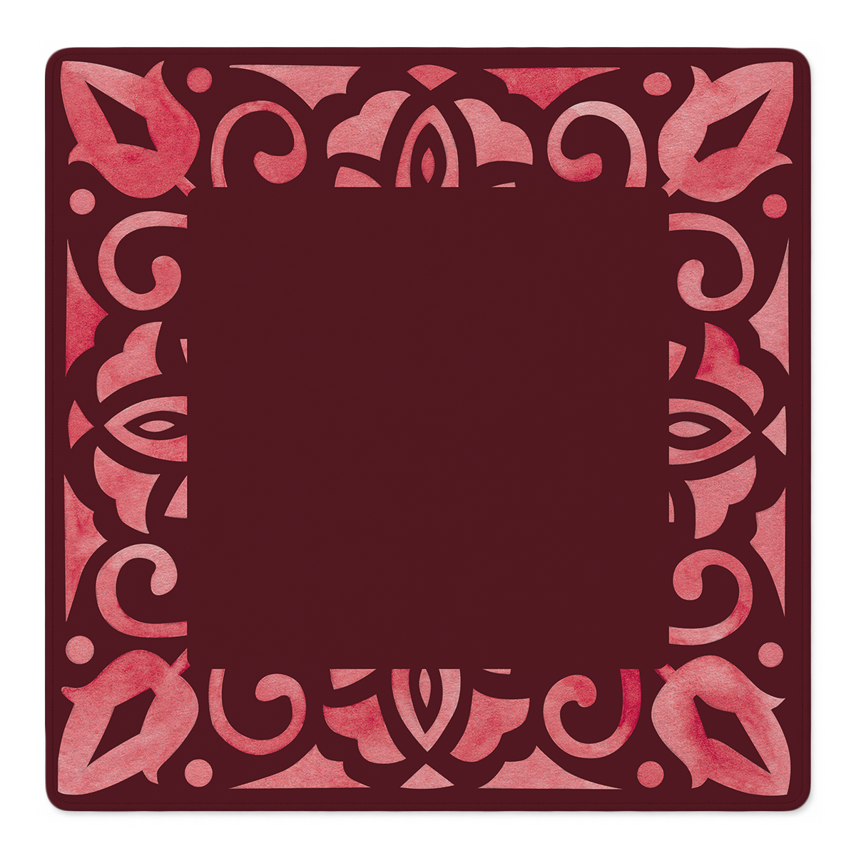 Corner Crush Red Square mahjong mat by Mahjong by SI