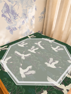Mahjong by SI™ Crane Dance | Green Mahjong Mat