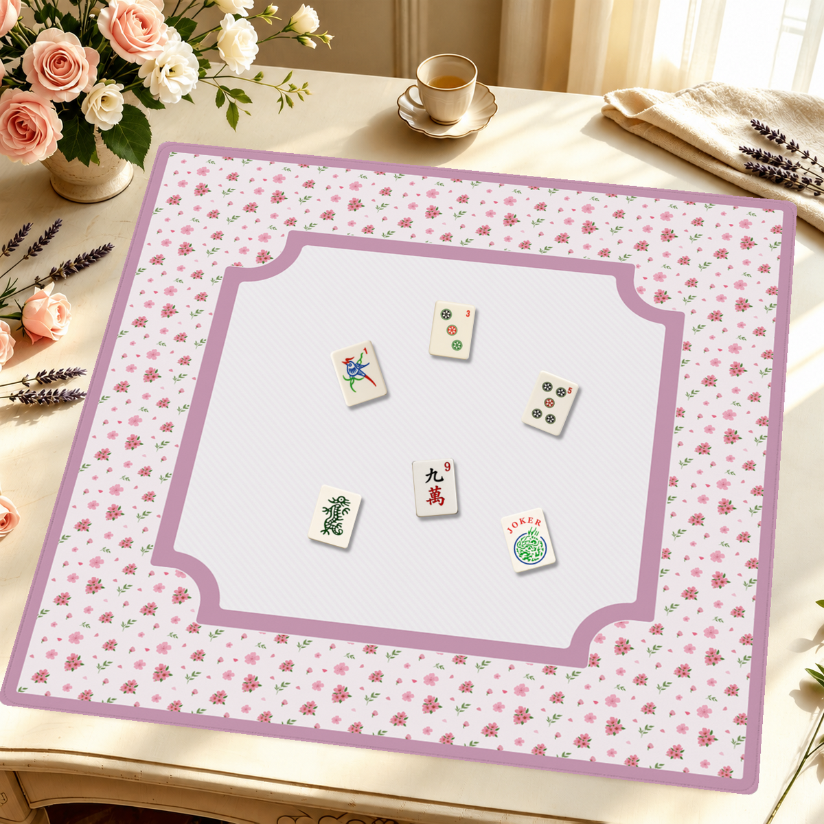 Mahjong by SI™ Dusty Rose Mahjong Mat