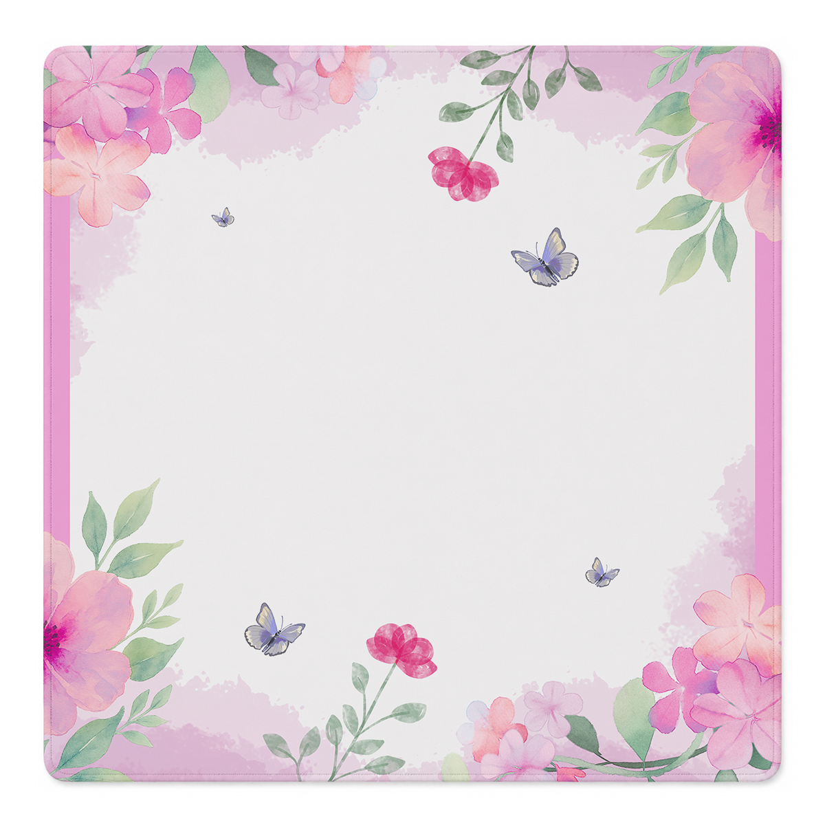 Flights Of Floral Pink mahjong mat by Mahjong by SI