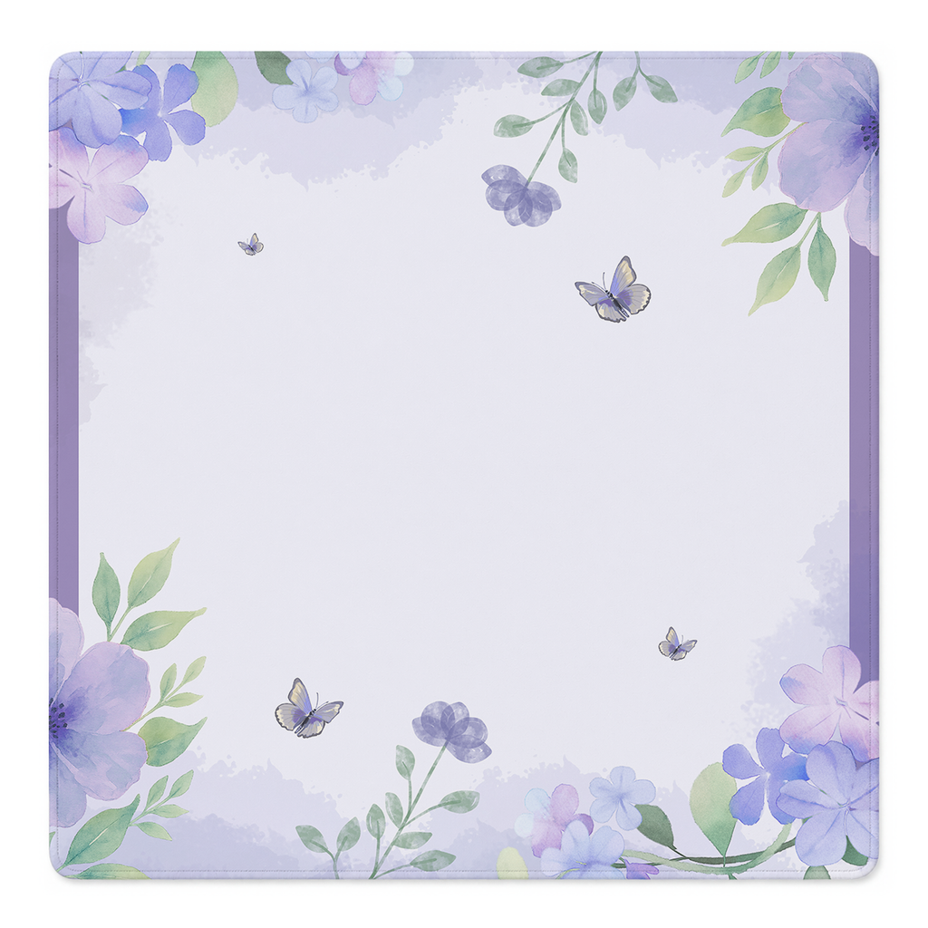 Flights Of Floral Purple mahjong mat by Mahjong by SI