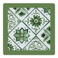 Flower Tile Power Green mahjong mat by Mahjong by SI