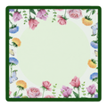 Full Bloom Green Circle mahjong mat by Mahjong by SI