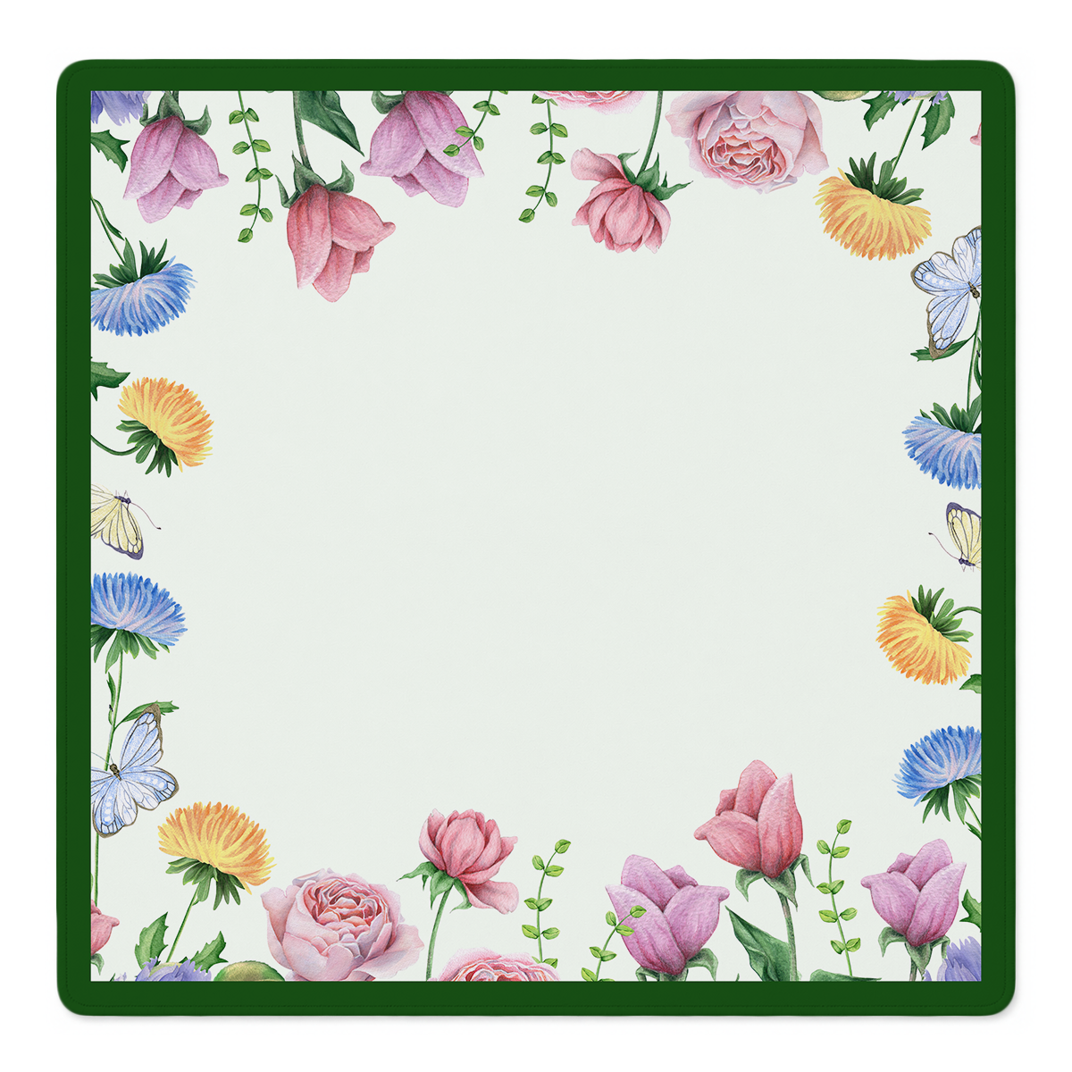 Full Bloom Green mahjong mat by Mahjong by SI