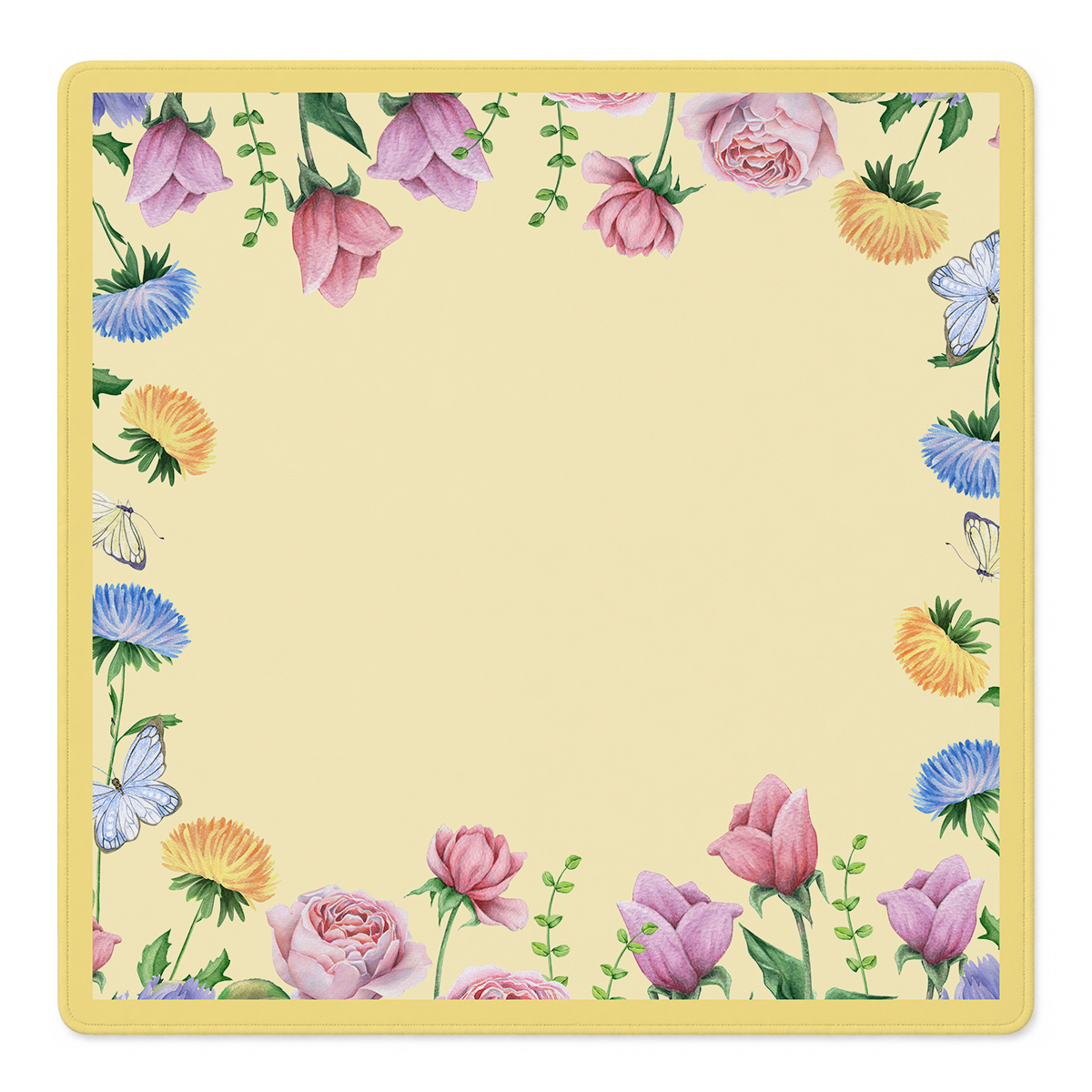 Full Bloom Yellow mahjong mat by Mahjong by SI