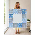 Mahjong by SI™ Garden Grid | Blue Mahjong Mat