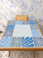 Mahjong by SI™ Garden Grid | Blue Mahjong Mat
