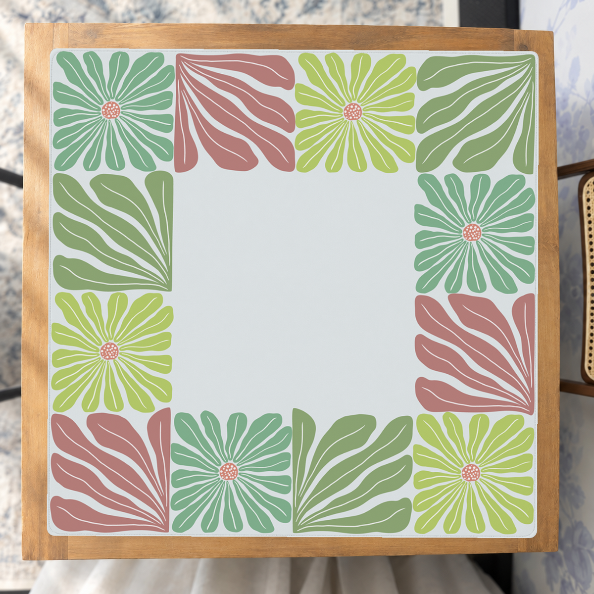 Mahjong by SI™ Garden Grid | Green Mahjong Mat
