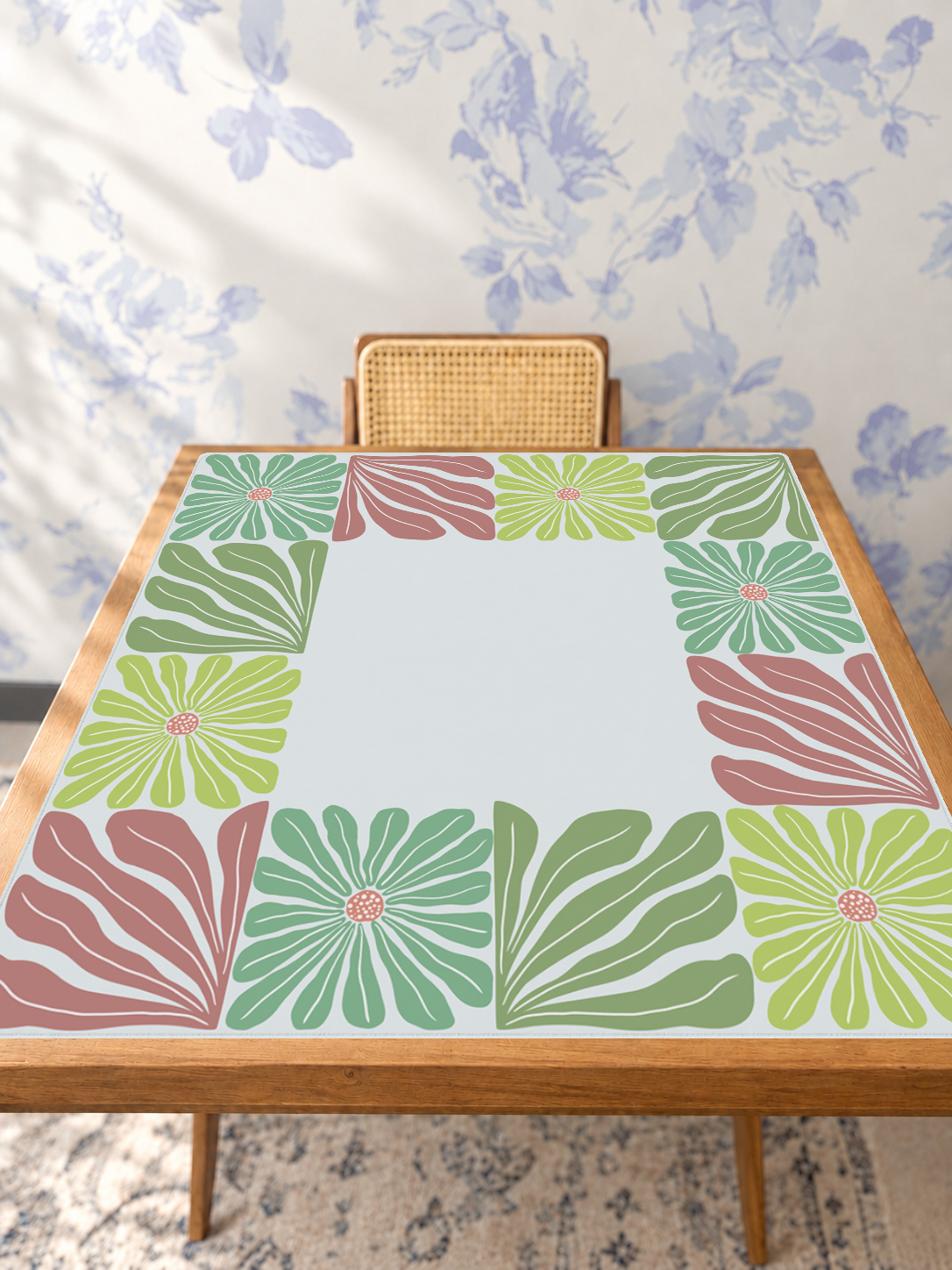 Mahjong by SI™ Garden Grid | Green Mahjong Mat