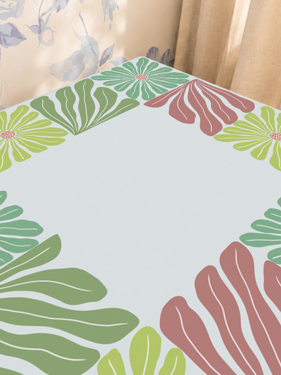 Mahjong by SI™ Garden Grid | Green Mahjong Mat