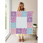 Mahjong by SI™ Garden Grid | Pink Mahjong Mat