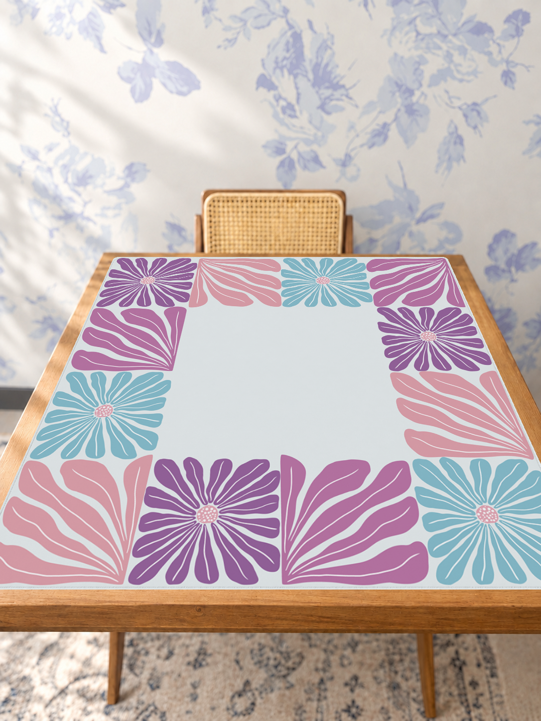 Mahjong by SI™ Garden Grid | Pink Mahjong Mat