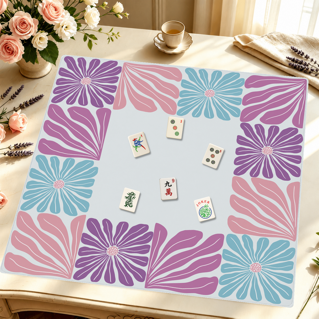 Mahjong by SI™ Garden Grid | Pink Mahjong Mat