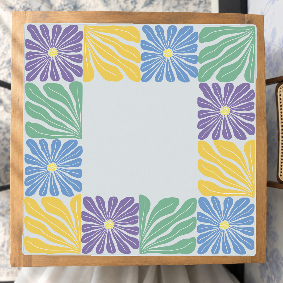 Mahjong by SI™ Garden Grid | Yellow Mahjong Mat