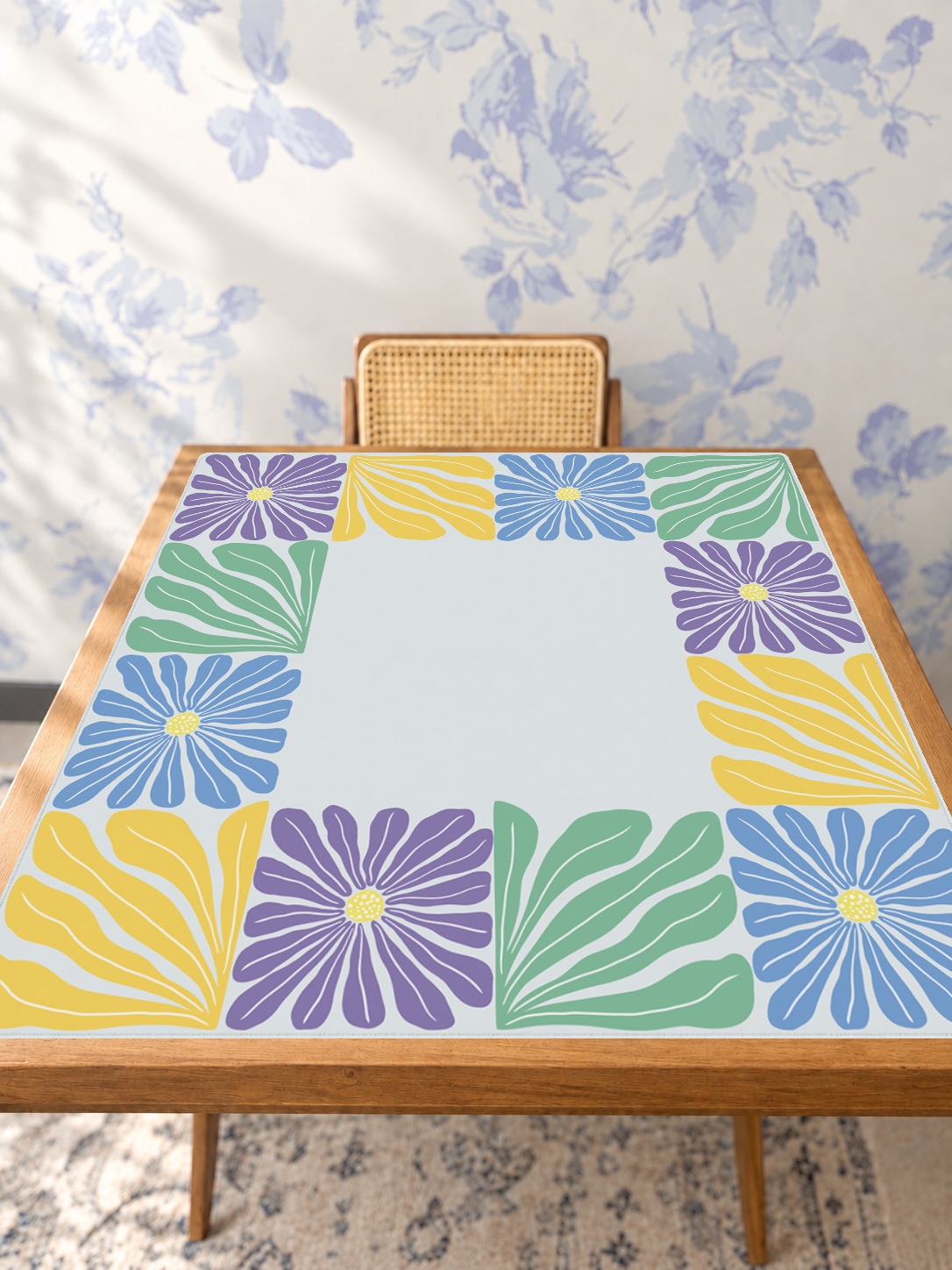 Mahjong by SI™ Garden Grid | Yellow Mahjong Mat