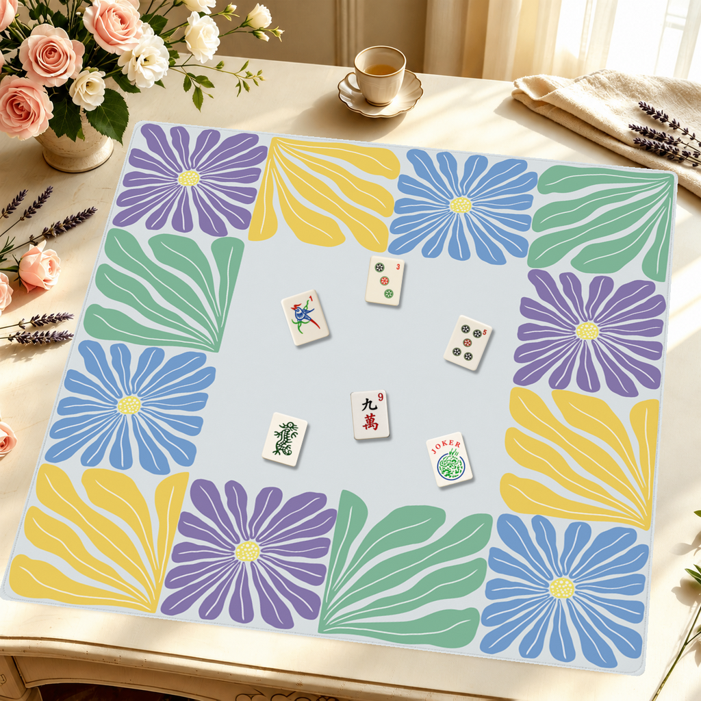 Mahjong by SI™ Garden Grid | Yellow Mahjong Mat