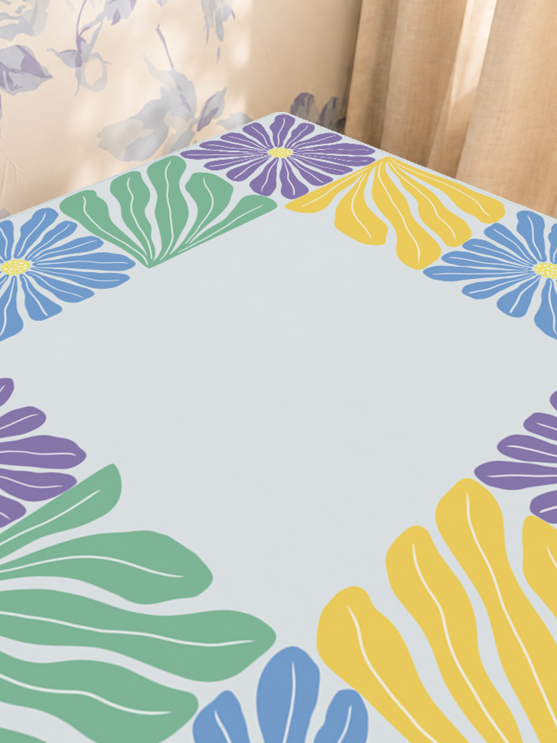 Mahjong by SI™ Garden Grid | Yellow Mahjong Mat