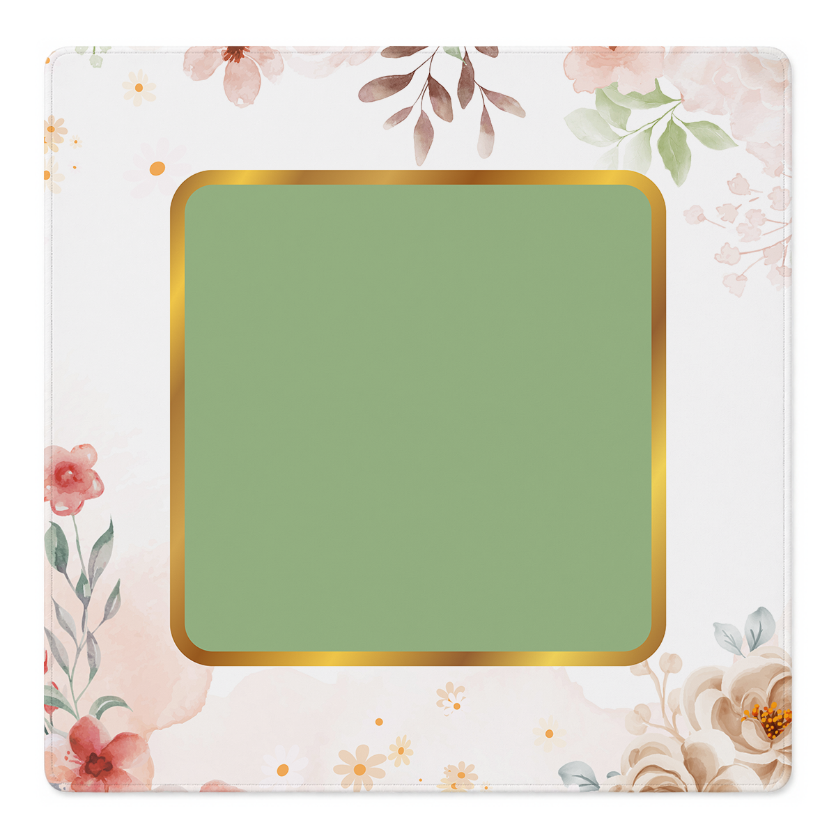 Gilded Garden Green mahjong mat by Mahjong by SI