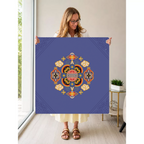 Mahjong by SI™ Gilded Opulence | Blue Mahjong Mat