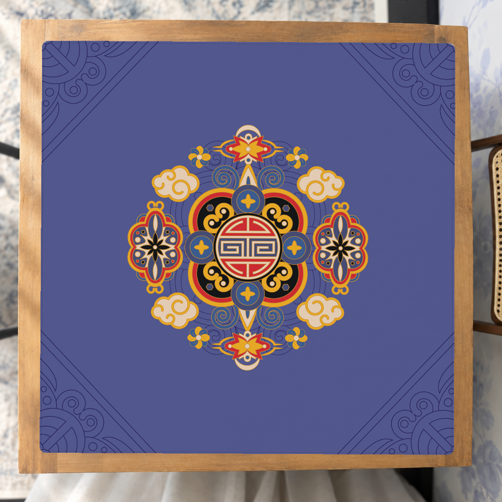 Mahjong by SI™ Gilded Opulence | Blue Mahjong Mat