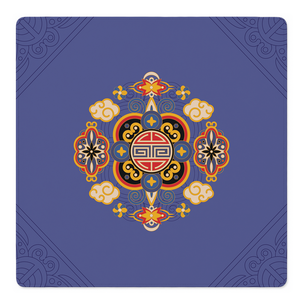 Mahjong by SI™ Gilded Opulence | Blue Mahjong Mat
