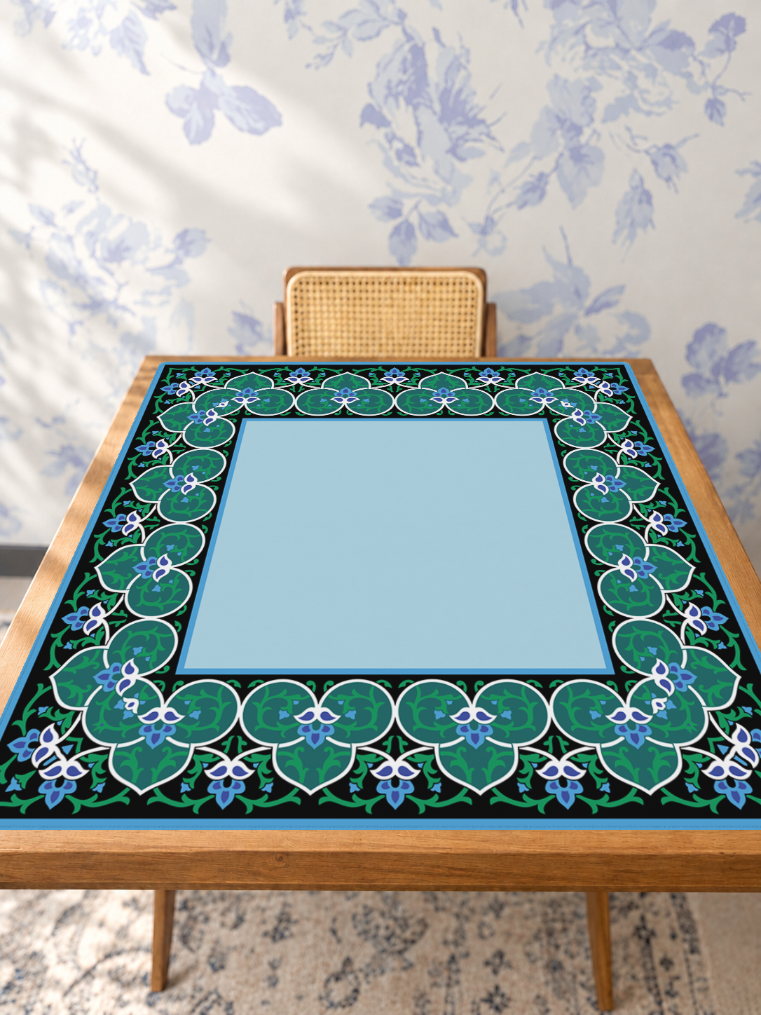 Mahjong by SI™ Indigo Garden Mahjong Mat